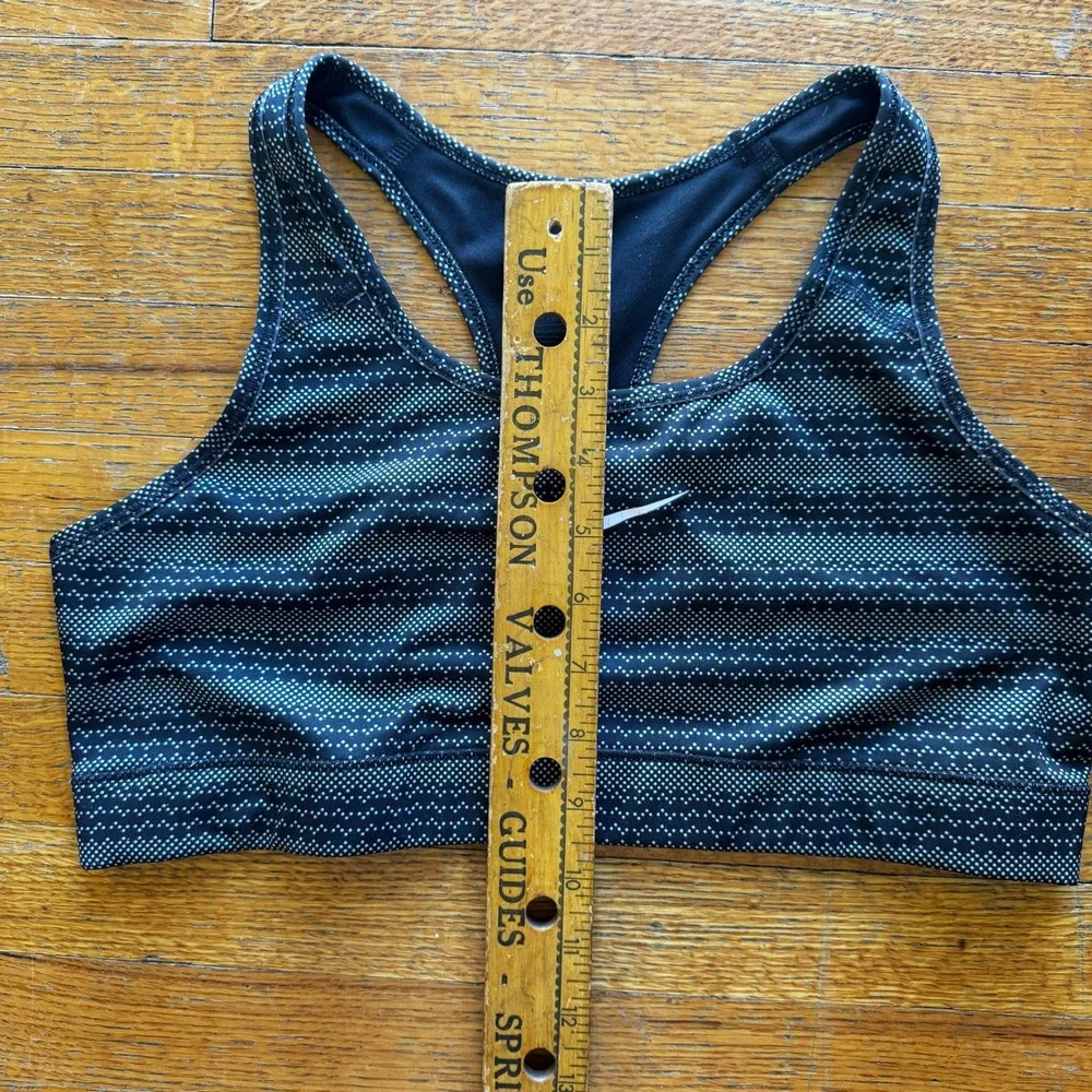 Nike Dri-FIT Womens Large Black White Racerback‎ Sports Bra Large